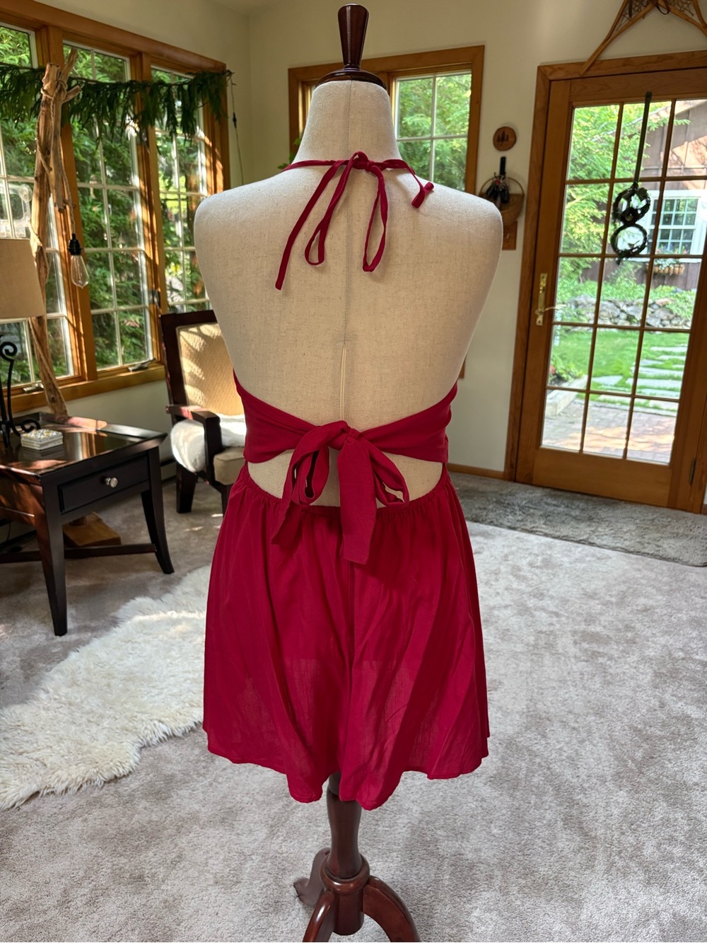 NWOT Cupshe Look Alive Red Halter Mini Dress - Picture 4 of 8